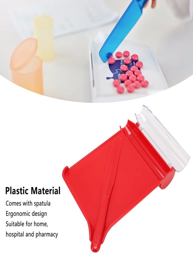 ZJchao Counting Tray, Right Hand Counter with Spatula Pills Dispenser Tray Home Plastic Capsule Dispensing Tray Counter Pharmacy Counting Tray for People to Count Pills Tablets - Image 3